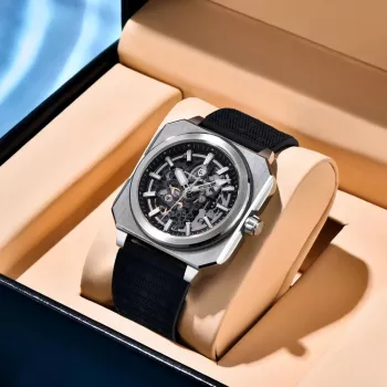 38mm Square Skeleton Automatic Watch with Sapphire Glass