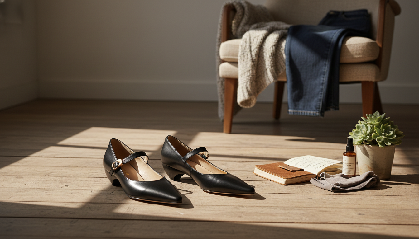 Leather Pointed-Toe Mary Jane Heels: Fit & Care