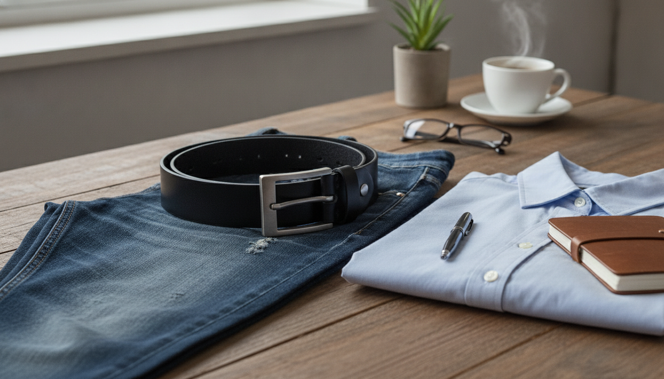 Classic 1.5-Inch Men’s Genuine Leather Belt (Retro)