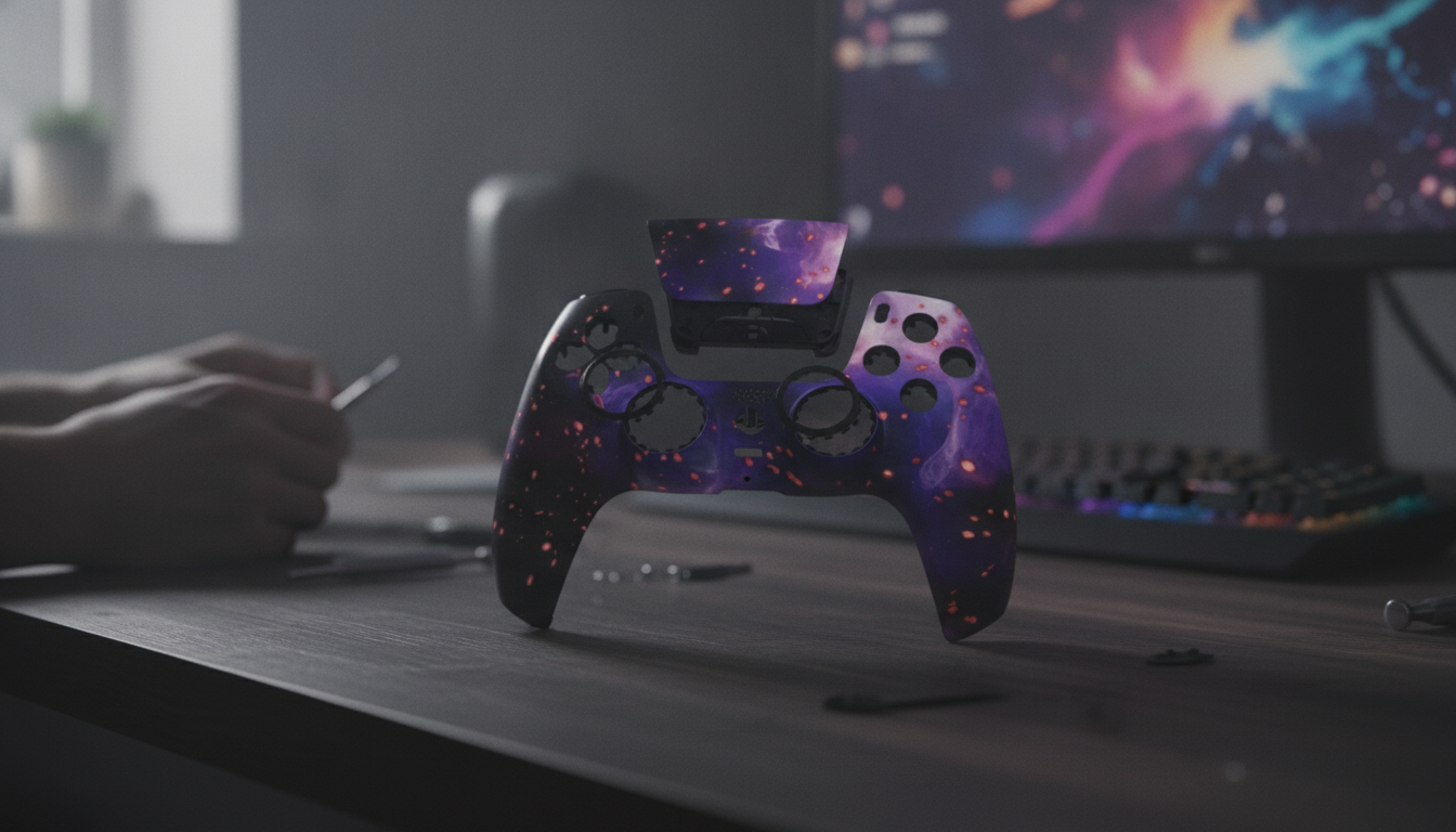 Glow-in-the-Dark Cosmic PS5 DualSense Shell + Touchpad