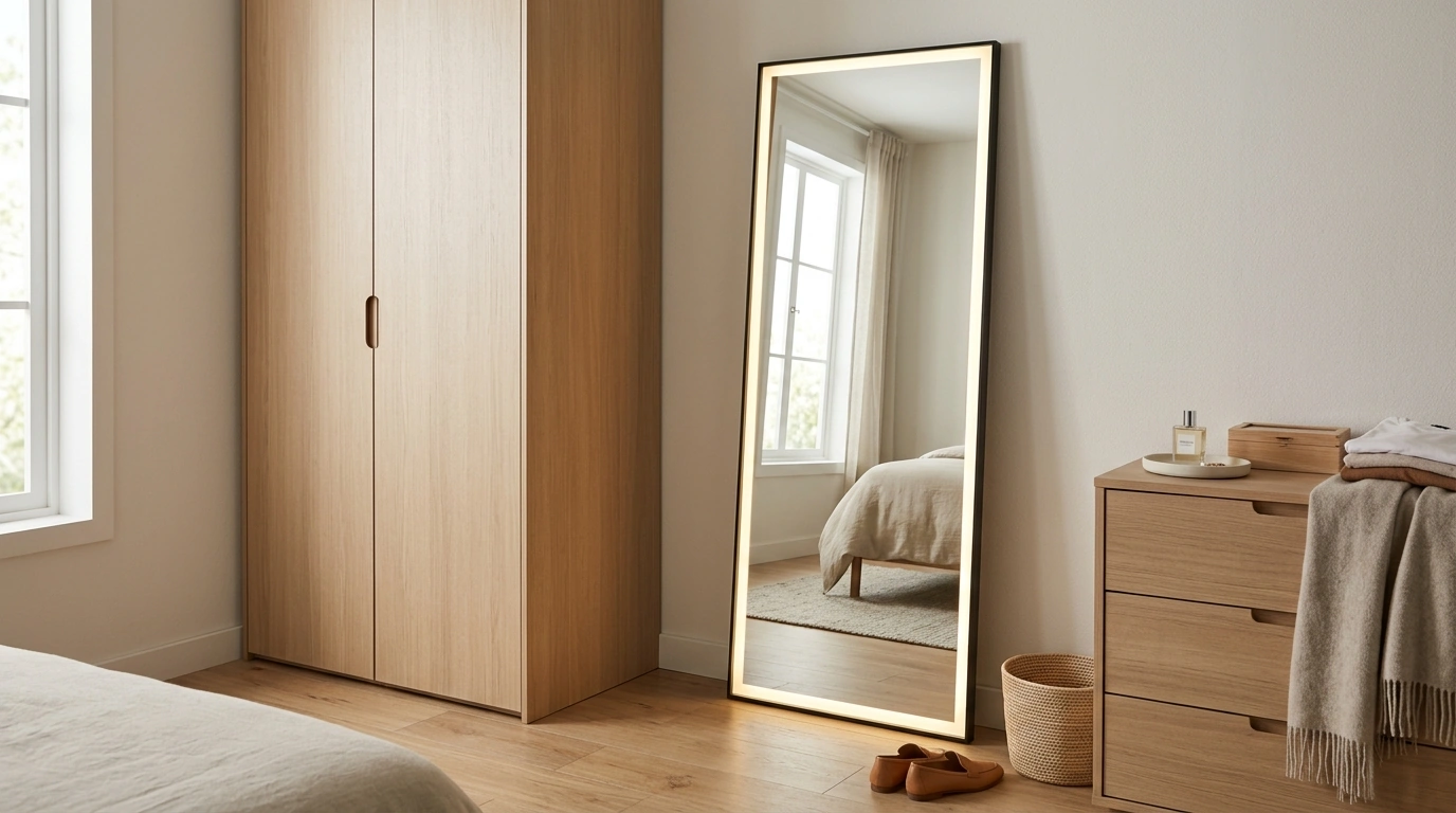 60x16 LED Dimming Full Length Mirror: Better Lighting