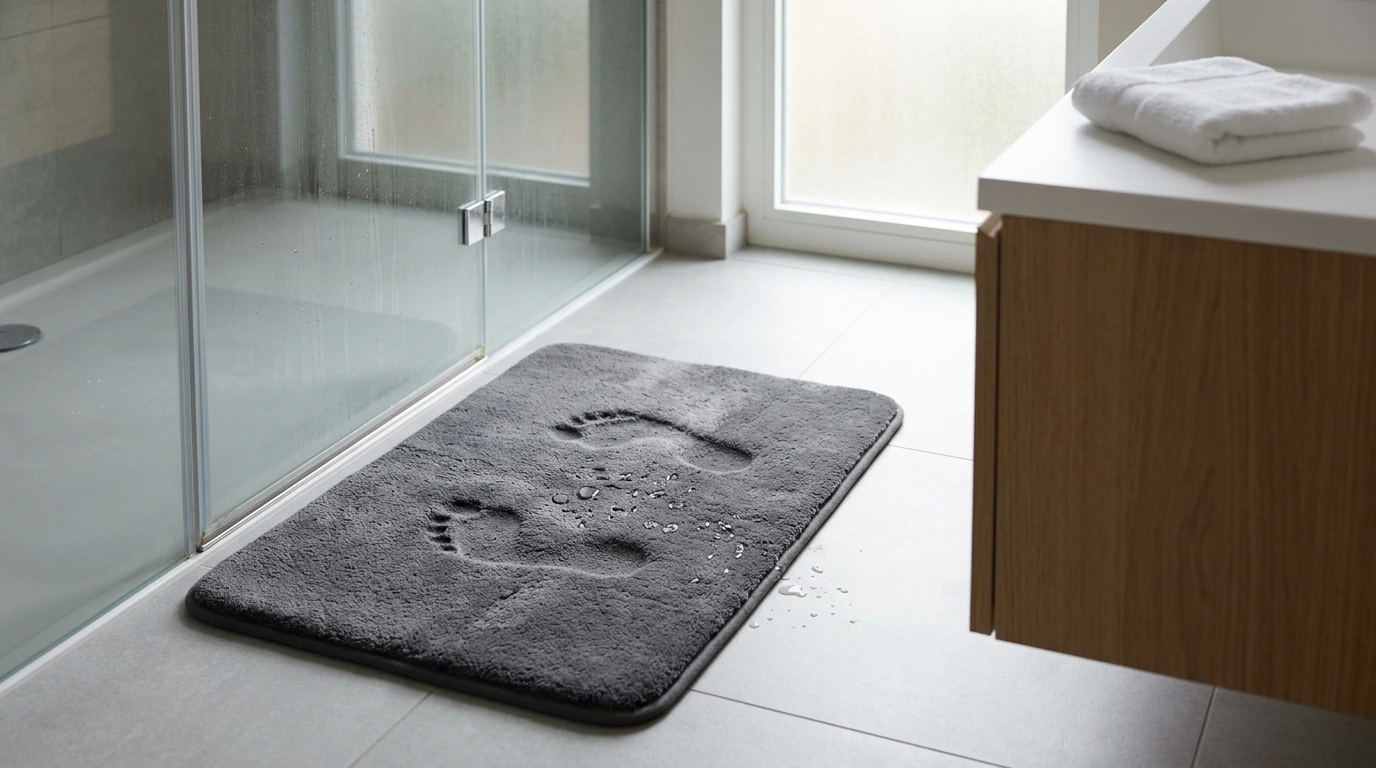 Quick-Dry Memory Foam Bath Mat: Absorbent & Non-Slip