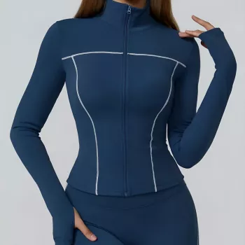 Quick-Dry Slim-Fit Zip Jacket for Yoga & Runs